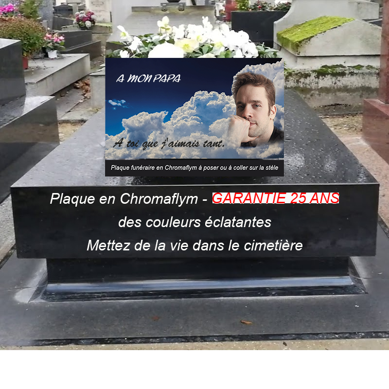 Plaque moderne pour cimetière | Modèle photo cimetière | La boutique des petits anges™ 