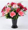 BOUQUET DE VASE ALSTROEMERIA BOUTON OEILLET ROSE