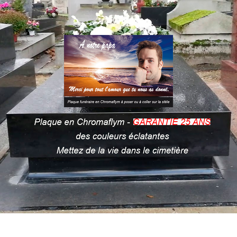 plaque funéraire pour sépulture avec photo
