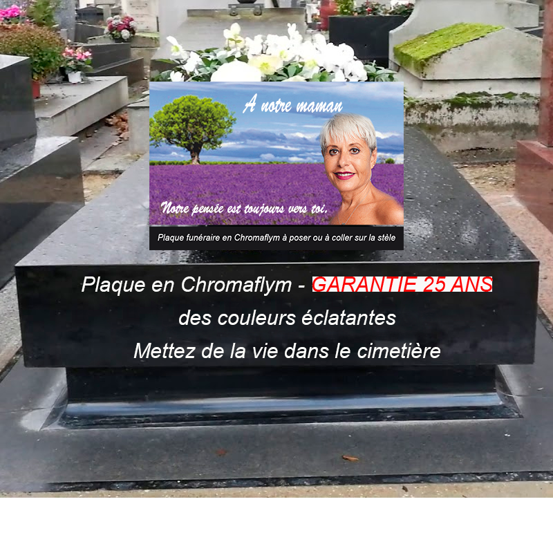 plaque funéraire pour stèle