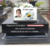 Plaque funéraire pour pierre tombale avec photo