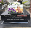 plaque funéraire maman fleurs pensées pour tombe avec photo