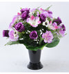 BOUQUET DE VASE ALSTROEMERIA BOUTON OEILLET MAUVE