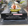 Plaque funéraire coeur "arc en ciel" | lesplaquesdespetitsanges.com