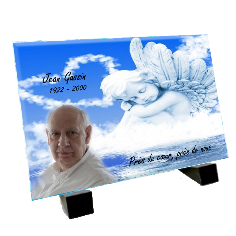 Plaque funéraire ange