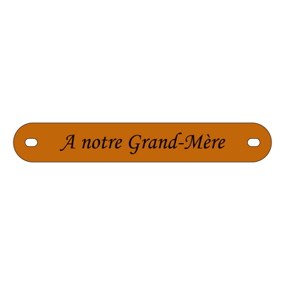Inter funéraire - modèle arrondi - coloris or brossé