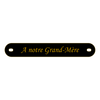 Inter funéraire - modèle arrondi - coloris noir -texte or