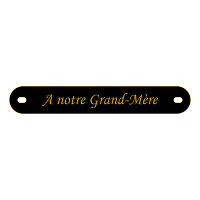 Inter funéraire - modèle arrondi - coloris noir -texte or