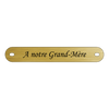 Inter funéraire - modèle arrondi - coloris or brossé