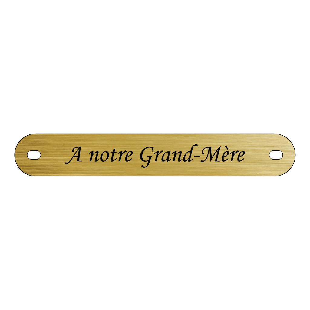 Inter funéraire - modèle arrondi - coloris or brossé