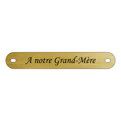 Inter funéraire - modèle arrondi - coloris or brossé