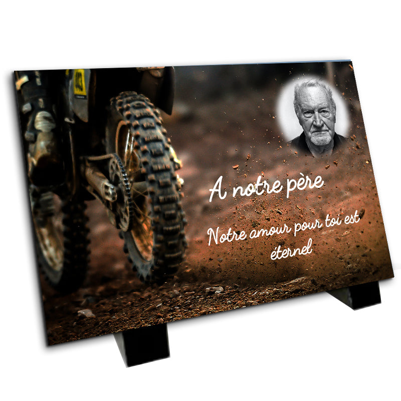 Plaque funéraire motocross - Offre spéciale -80%